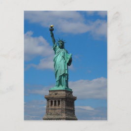 Vrijheidsbeeld tegen een blauwe hemel briefkaart