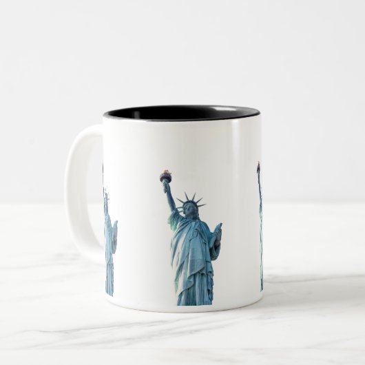 Vrijheidsbeeld Tweekleurige Koffiemok (Voorkant links)