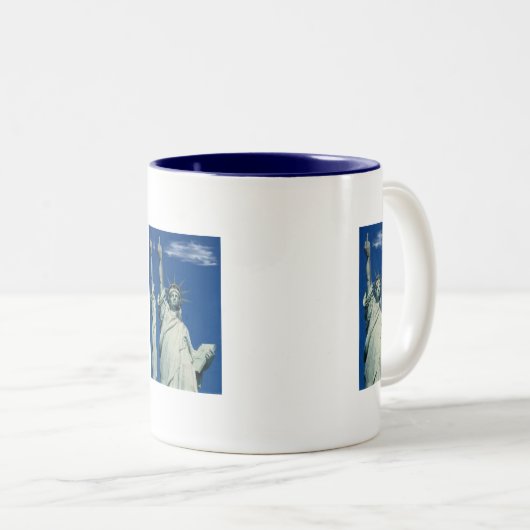 Vrijheidsbeeld Tweekleurige Koffiemok (Voorkant rechts)