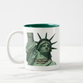 Vrijheidsbeeld Tweekleurige Koffiemok (Links)