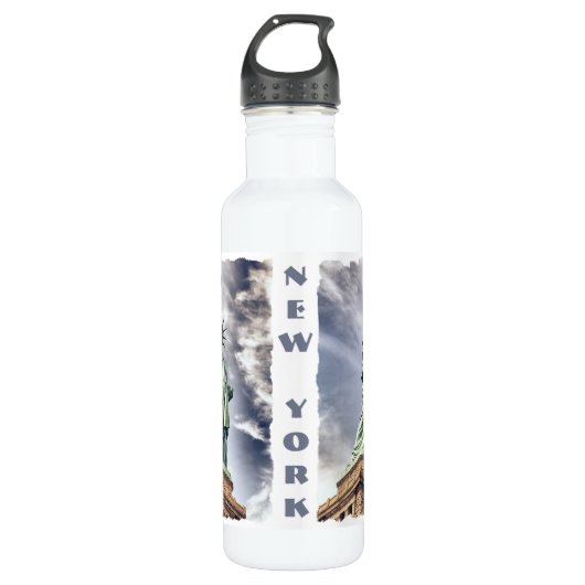 Vrijheidsbeeld van aangepaste waterflessen waterfles  (Voorkant)