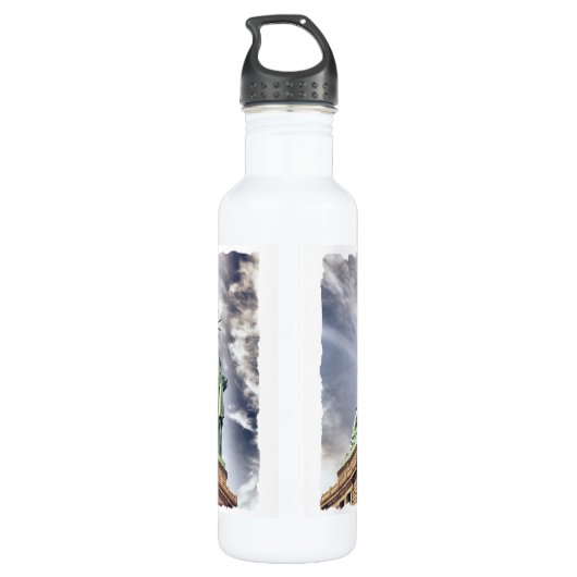 Vrijheidsbeeld van aangepaste waterflessen waterfles (Achterkant)