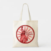 Vrijheidsbeeld van de Rode Canvas tas van de VS (Achterkant)