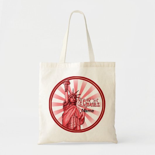 Vrijheidsbeeld van de Rode Canvas tas van de VS (Voorkant)
