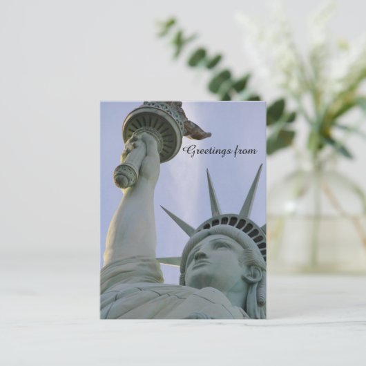 Vrijheidsbeeld van de staatsvrijheid briefkaart (Staand voorkant)