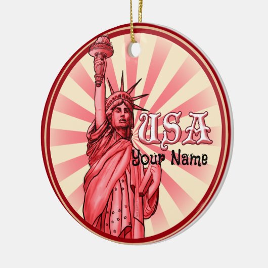 Vrijheidsbeeld van de Verenigde Staten Keramisch Ornament (Links)