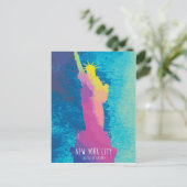 Vrijheidsbeeld van de waterverf briefkaart (Staand voorkant)