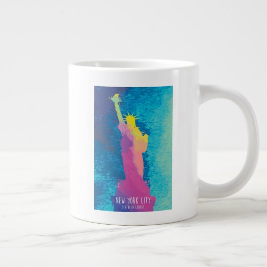 Vrijheidsbeeld van de waterverf grote koffiekop (Rechts)