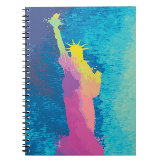 Vrijheidsbeeld van de waterverf notitieboek (Voorkant)