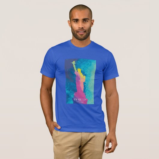 Vrijheidsbeeld van de waterverf t-shirt (Voorkant volledig)