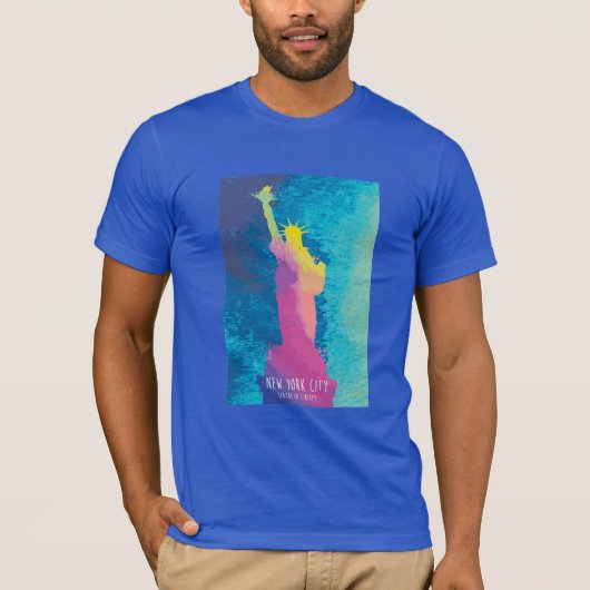 Vrijheidsbeeld van de waterverf t-shirt (Voorkant)