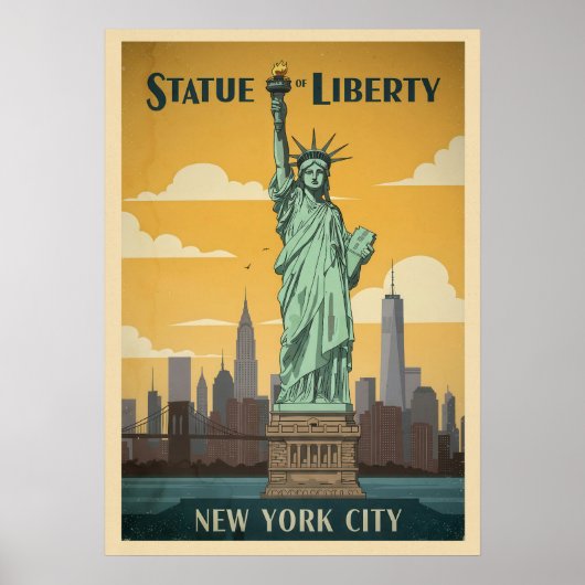 Vrijheidsbeeld van New York V02 Poster (Voorkant)