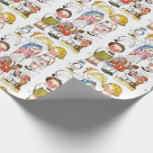 Vrijheidsbeeld van oom Sam George Washington Doll Cadeaupapier (Hoek)