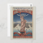  Vrijheidsbeeld van Parijs naar New York Briefkaart (Voorkant / Achterkant)