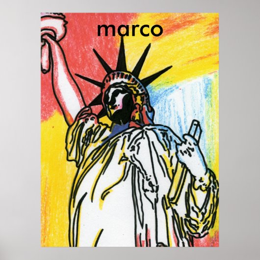 Vrijheidsbeeld van Poster prints (Voorkant)