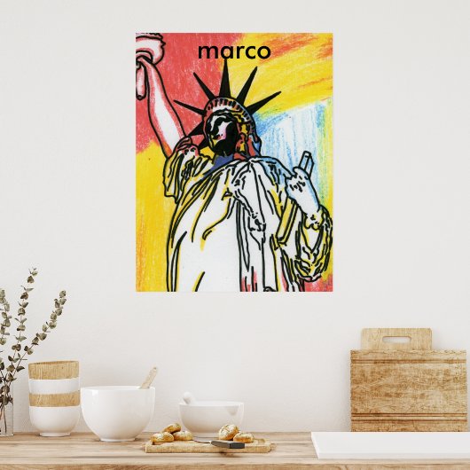 Vrijheidsbeeld van Poster prints (Keuken)