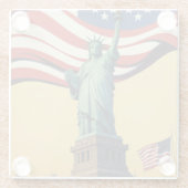 Vrijheidsbeeld - Verenigde Staten Glazen Onderzetter (Achterkant)