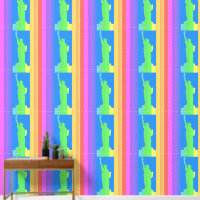Vrijheidsbeeld Verticale Strepen Regenboog Kleuren