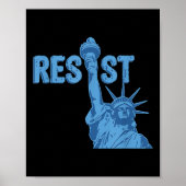 Vrijheidsbeeld verzet zich tegen grafisch #resist  poster (Voorkant)
