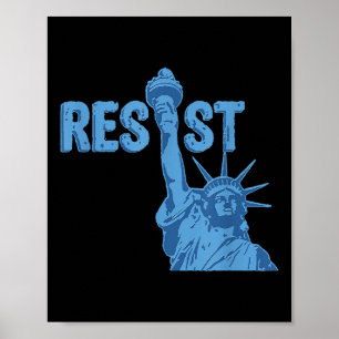Vrijheidsbeeld verzet zich tegen grafisch #resist  poster