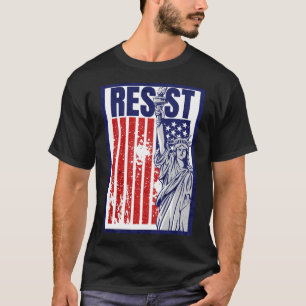 Vrijheidsbeeld verzet zich tegen protest T-shirt