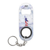 ** Vrijheidsbeeld. Veteraan Militair Rood Blauw Mini Flessenopener (Voorkant)