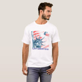 Vrijheidsbeeld Vierde juli Custom Mannen T-shirt (Voorkant volledig)