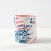 Vrijheidsbeeld Vierde juli Custom Mok (Midden)