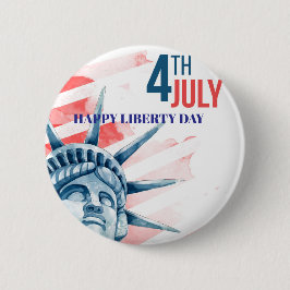 Vrijheidsbeeld Vierde juli Custom Ronde Button 5,7 Cm