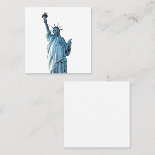 Vrijheidsbeeld Vierkante Visitekaartje (Voorkant / Achterkant)