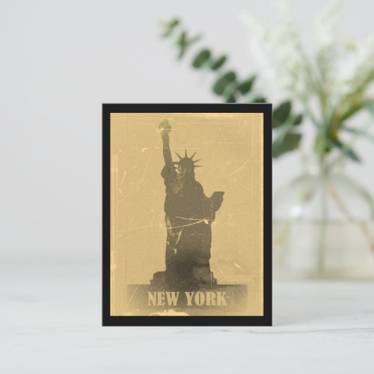 Vrijheidsbeeld Vintage - briefkaarten (Staand voorkant)