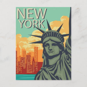 Vrijheidsbeeld Vintage New York Briefkaart