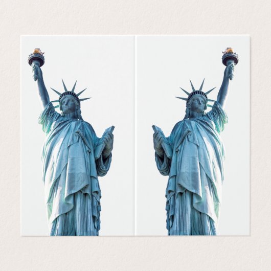 Vrijheidsbeeld Visitekaartje (Buitenkant ongevouwen)