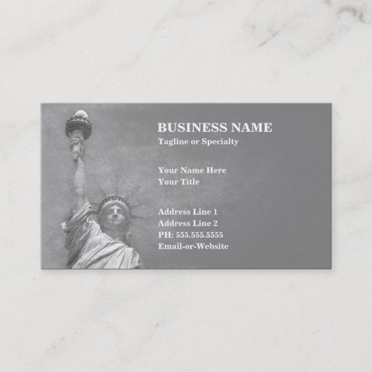 vrijheidsbeeld visitekaartje (Voorkant)