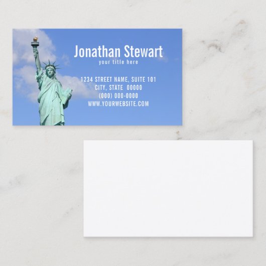 Vrijheidsbeeld Visitekaartje (Voorkant / Achterkant)