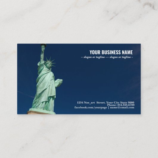 Vrijheidsbeeld Visitekaartje (Achterkant)