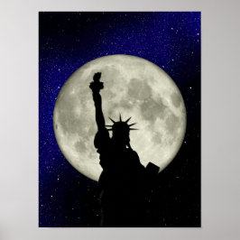 Vrijheidsbeeld voor het Poster van Moon