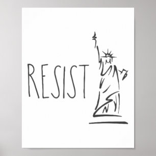 Vrijheidsbeeld voor immigratie verzet poster