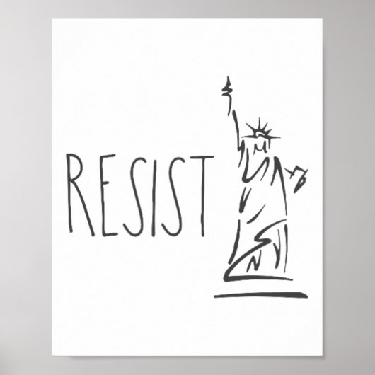 Vrijheidsbeeld voor immigratie verzet poster (Voorkant)