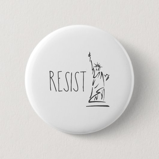 Vrijheidsbeeld voor immigratie verzet ronde button 5,7 cm (Voorkant)