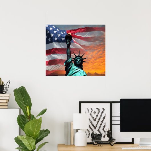 Vrijheidsbeeld VS-Poster Poster (Thuiskantoor)