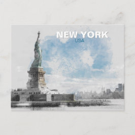 Vrijheidsbeeld VS Vakantie - Manhattan NYC Feestdagenkaart