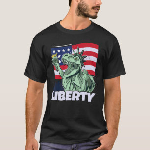 Vrijheidsbeeld VS vlag & Happy 4th Ju T-shirt