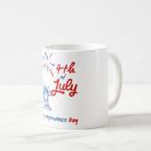 Vrijheidsbeeld Vuurwerk "4 juli" Koffiemok (Voorkant rechts)