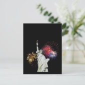 Vrijheidsbeeld - Vuurwerk Achtergrond Briefkaart (Staand voorkant)