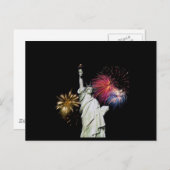 Vrijheidsbeeld - Vuurwerk Achtergrond Briefkaart (Voorkant / Achterkant)