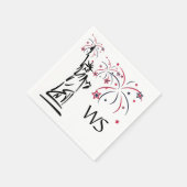 Vrijheidsbeeld Vuurwerk Monogrammed Servet (Hoek)