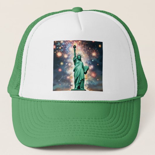 Vrijheidsbeeld Vuurwerk Onafhankelijkheidsdag, jon Trucker Pet (Voorkant)