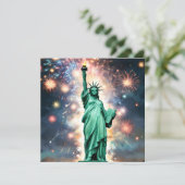 Vrijheidsbeeld Vuurwerk Onafhankelijkheidsdag, Kaart (Staand voorkant)