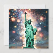 Vrijheidsbeeld Vuurwerk Onafhankelijkheidsdag, Kaart (Achterkant)